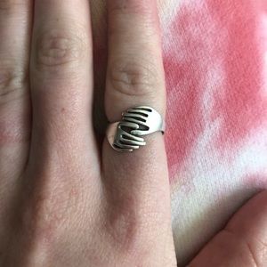 Sterling Silver Hands Ring!